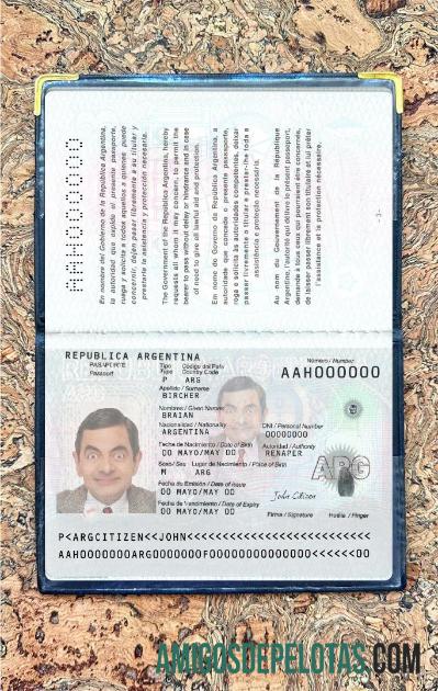 Argentina Novo Passaporte 2022 Presente Photolook baixar para verificação